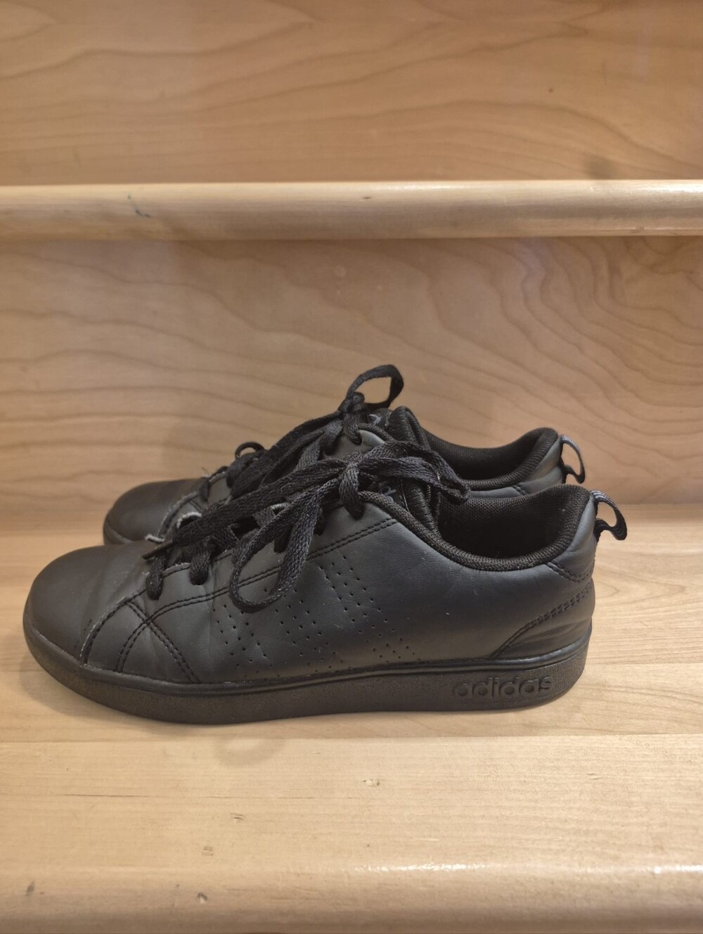 adidas Kids All-Black Low-Top Sneakers